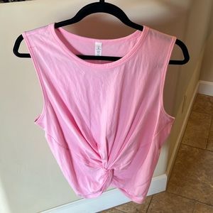 Size 12 pink lululemon twist front tank top.